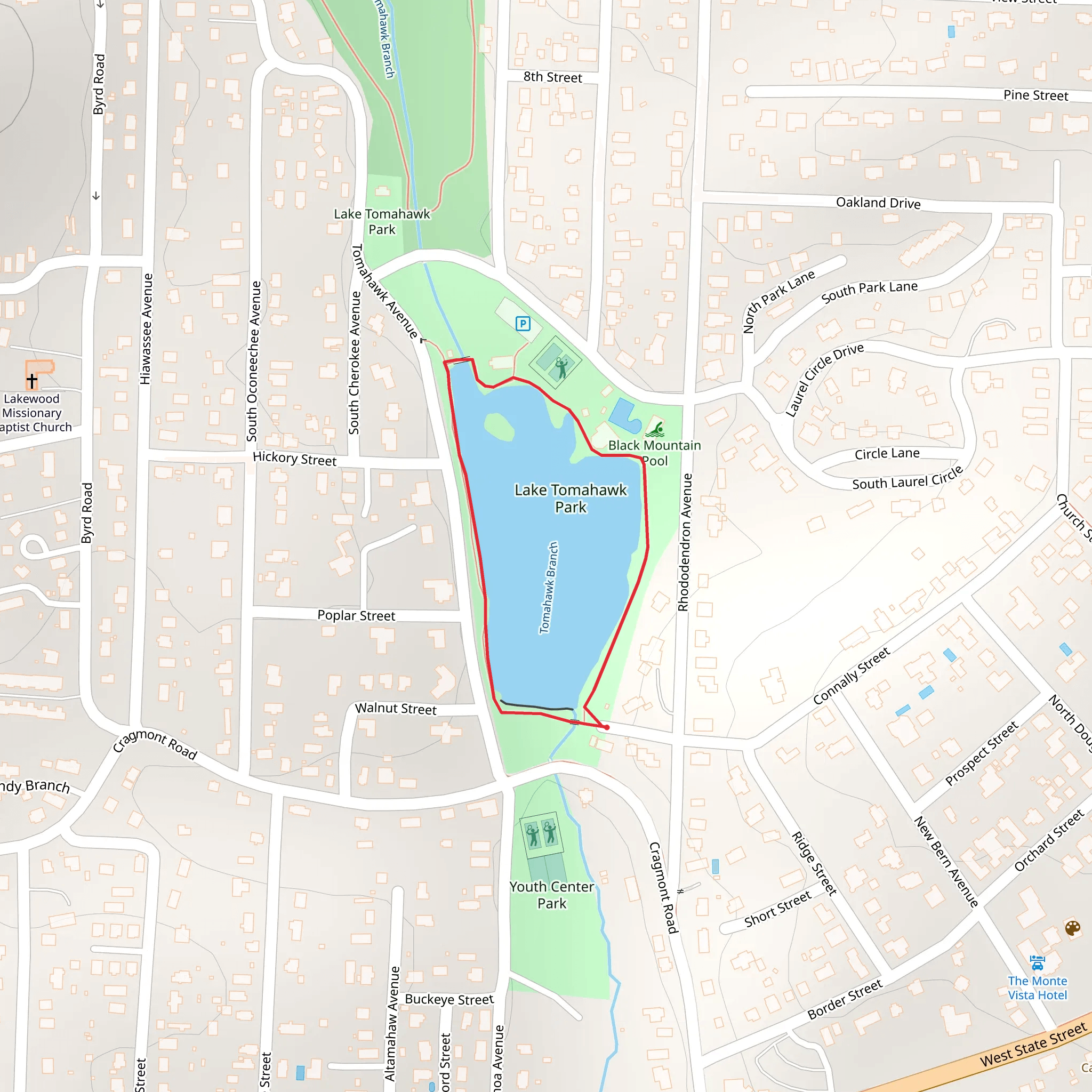 Lake Tomahawk Loop mobile static map