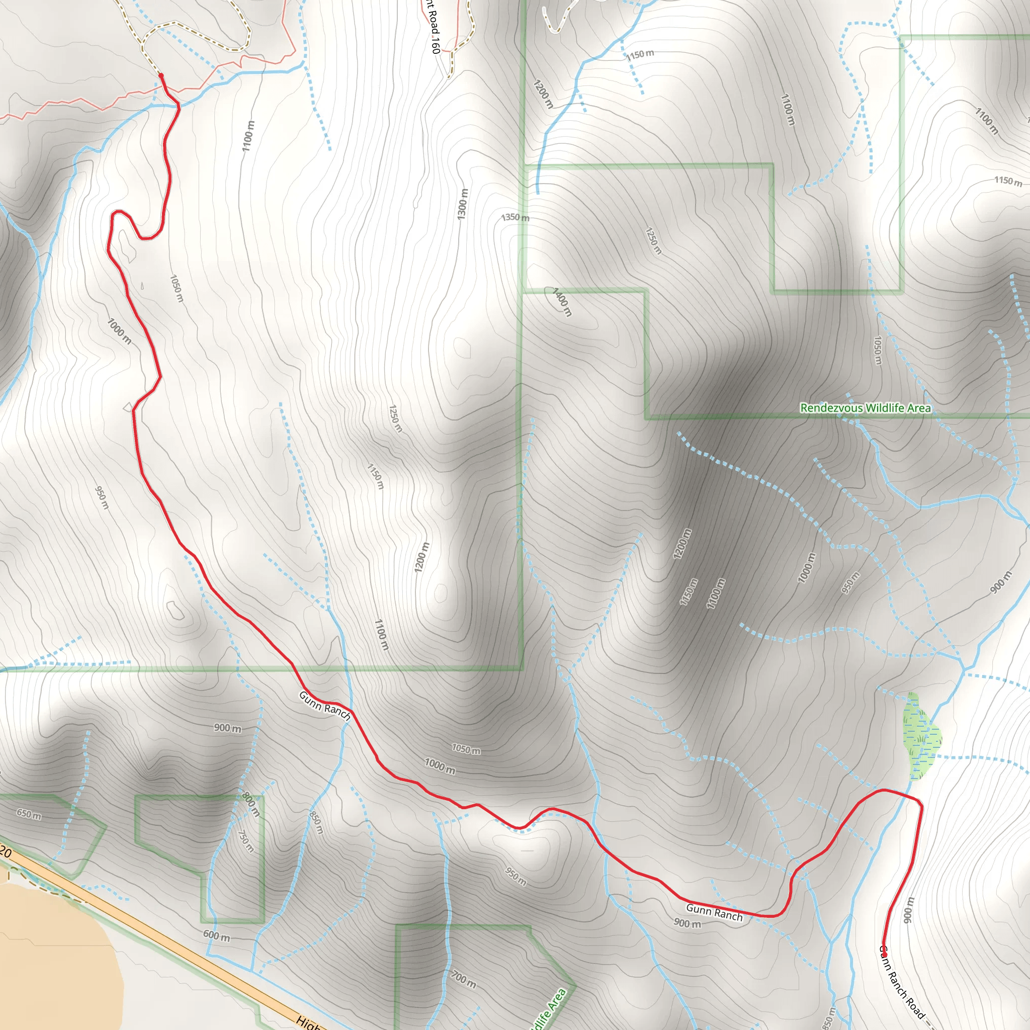 Gunn Ranch Walk mobile static map