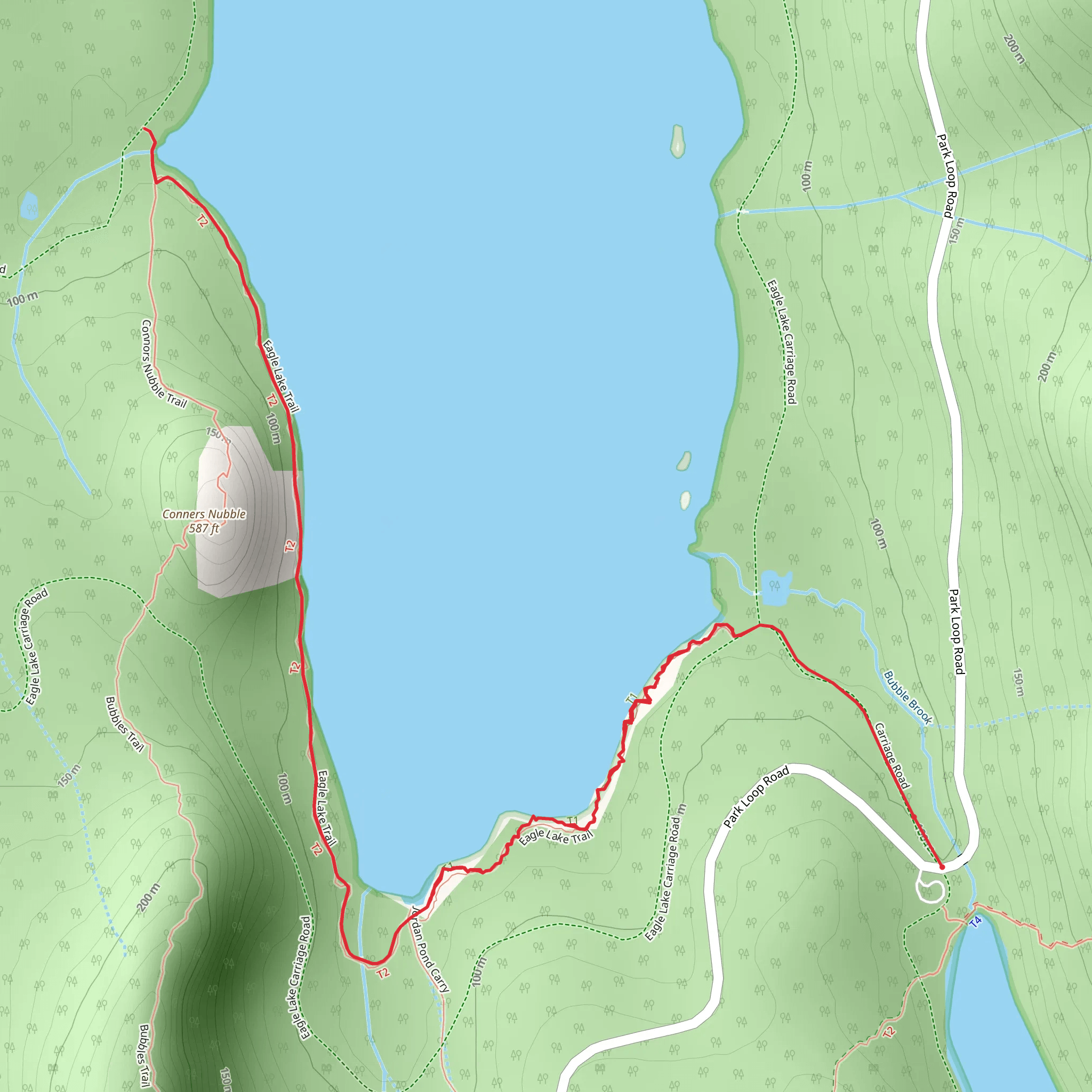 Eagle Lake Trail mobile static map