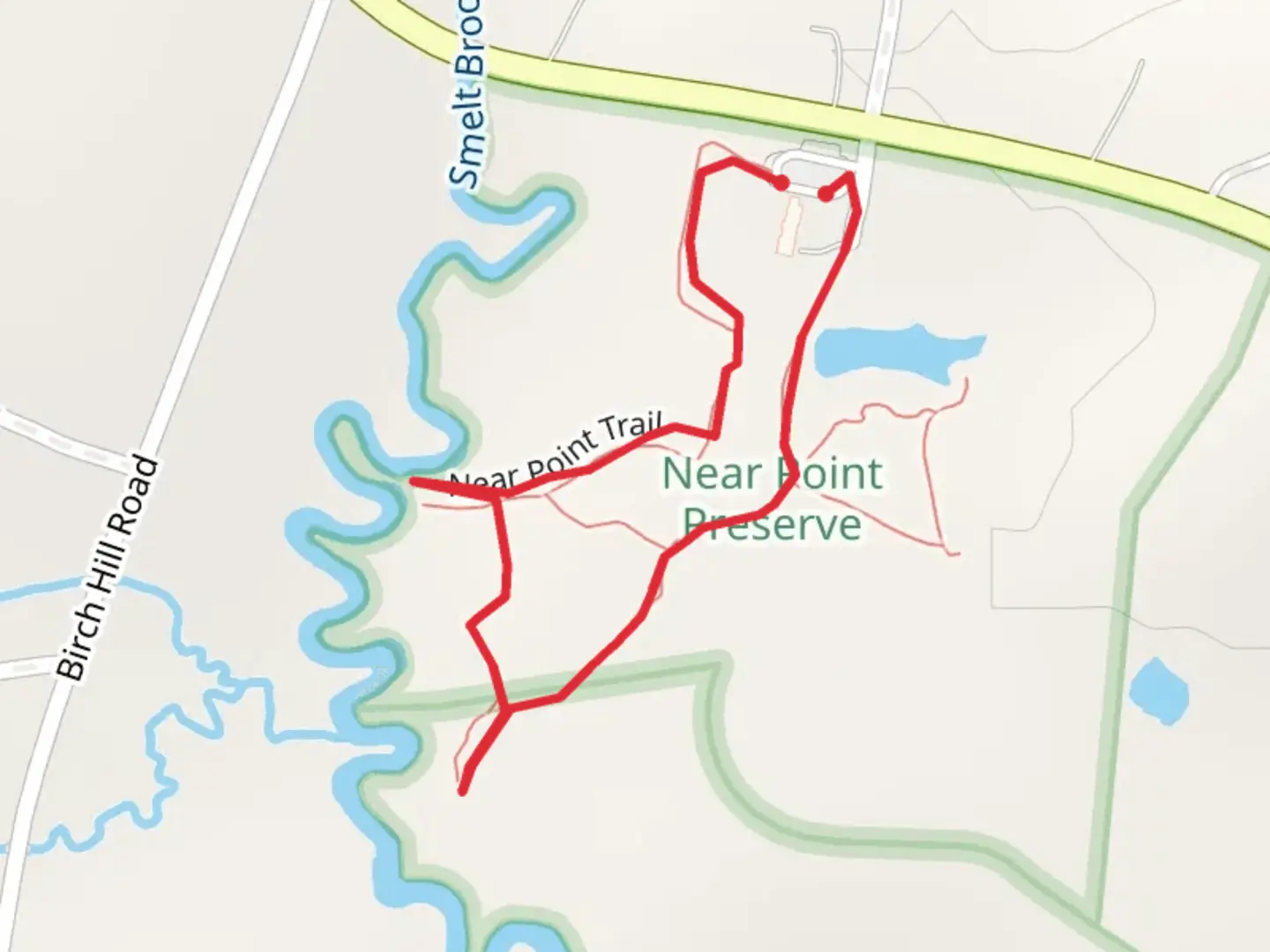 An image depicting the trail Smelt Brook via Near Point Trail and its surrounding area.