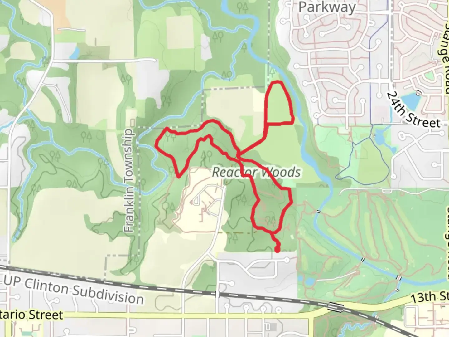 An image depicting the trail Peggy's Loop Trail and its surrounding area.