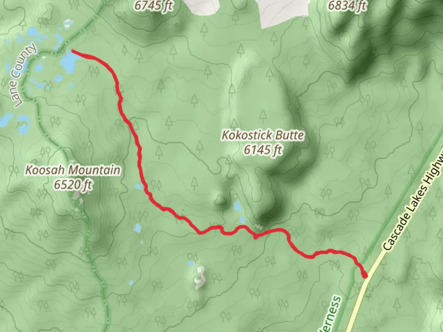 An image depicting the trail Sisters Mirror Lake via Mirror Lakes Trail and its surrounding area.