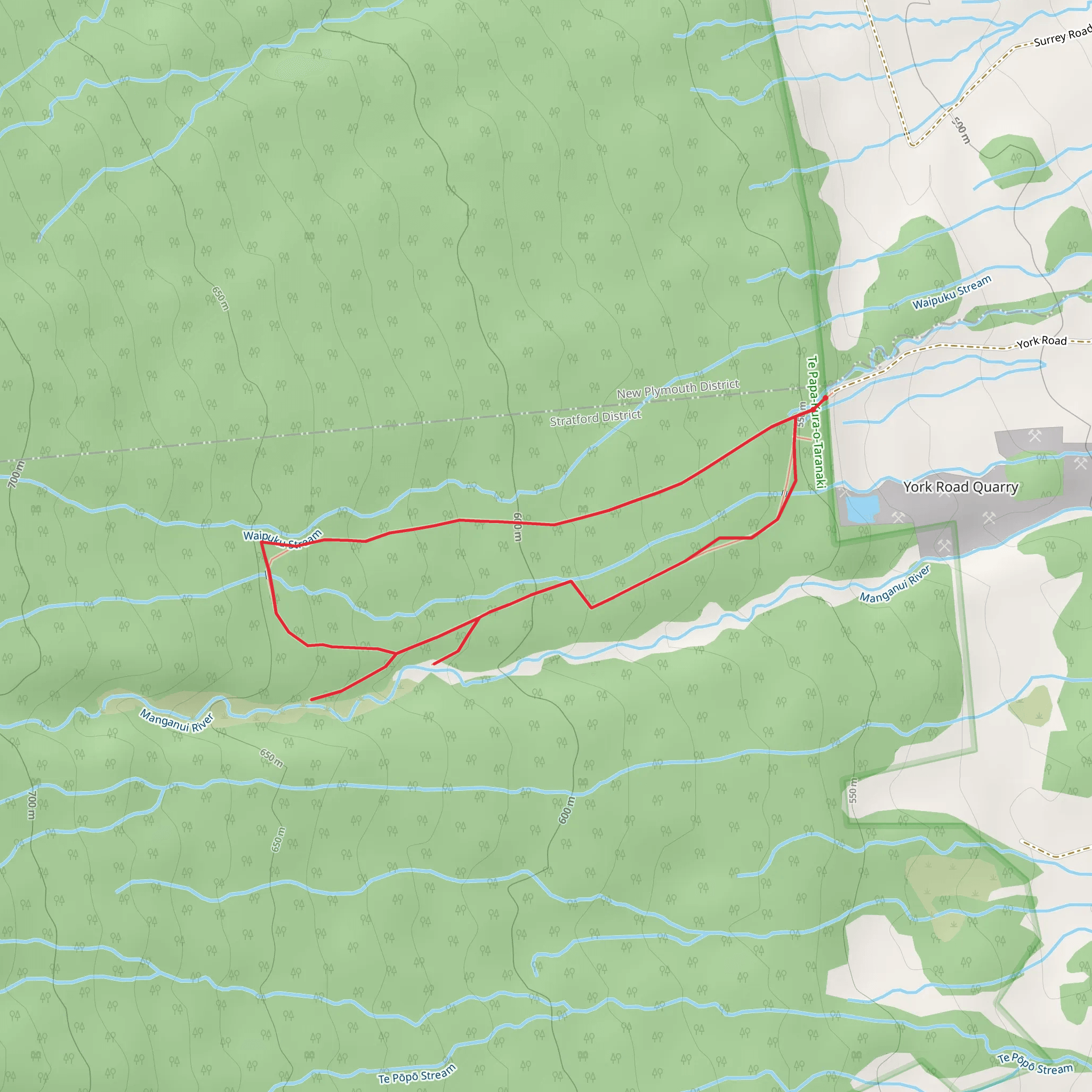 York Road Loop Track mobile static map