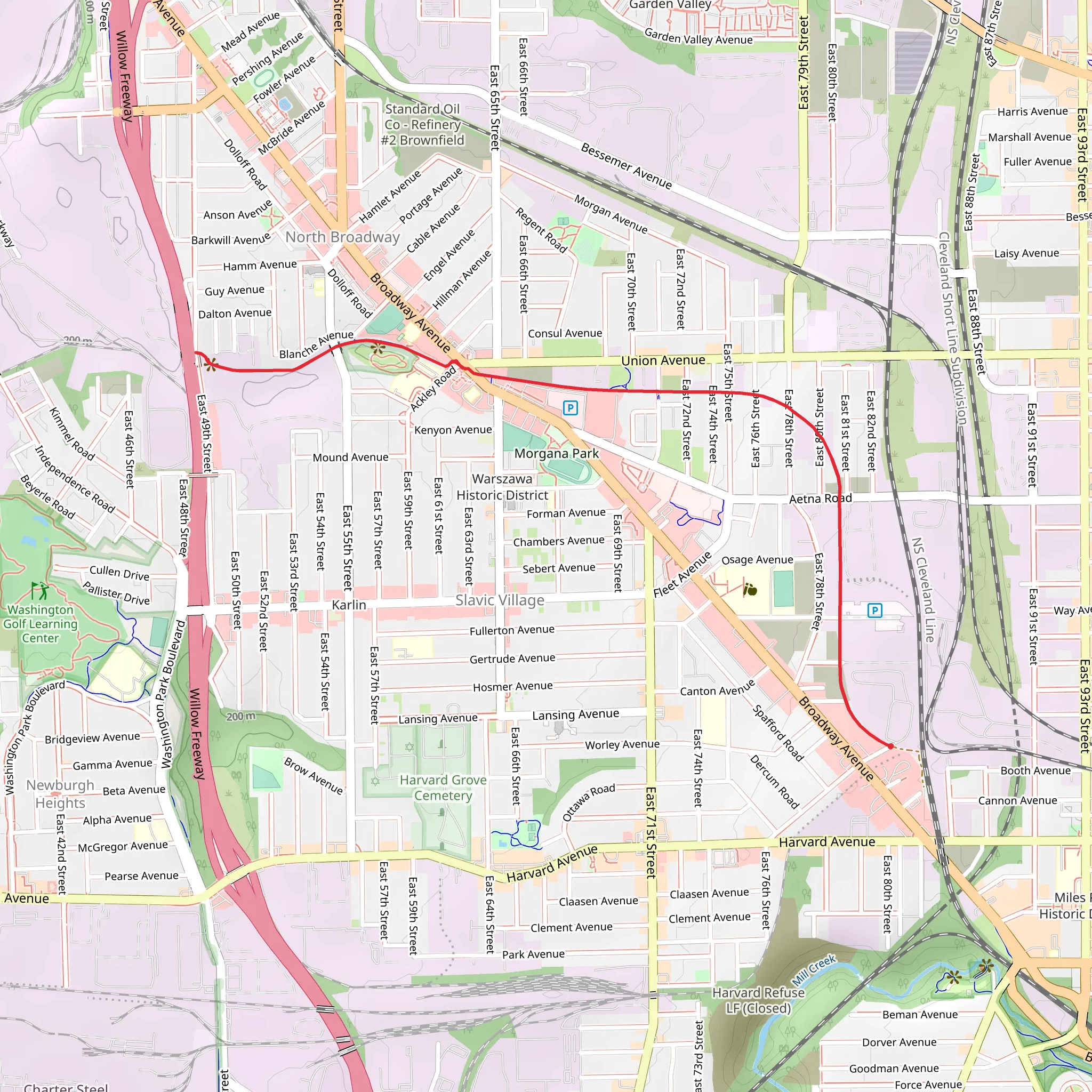 Morgana Run Trail mobile static map
