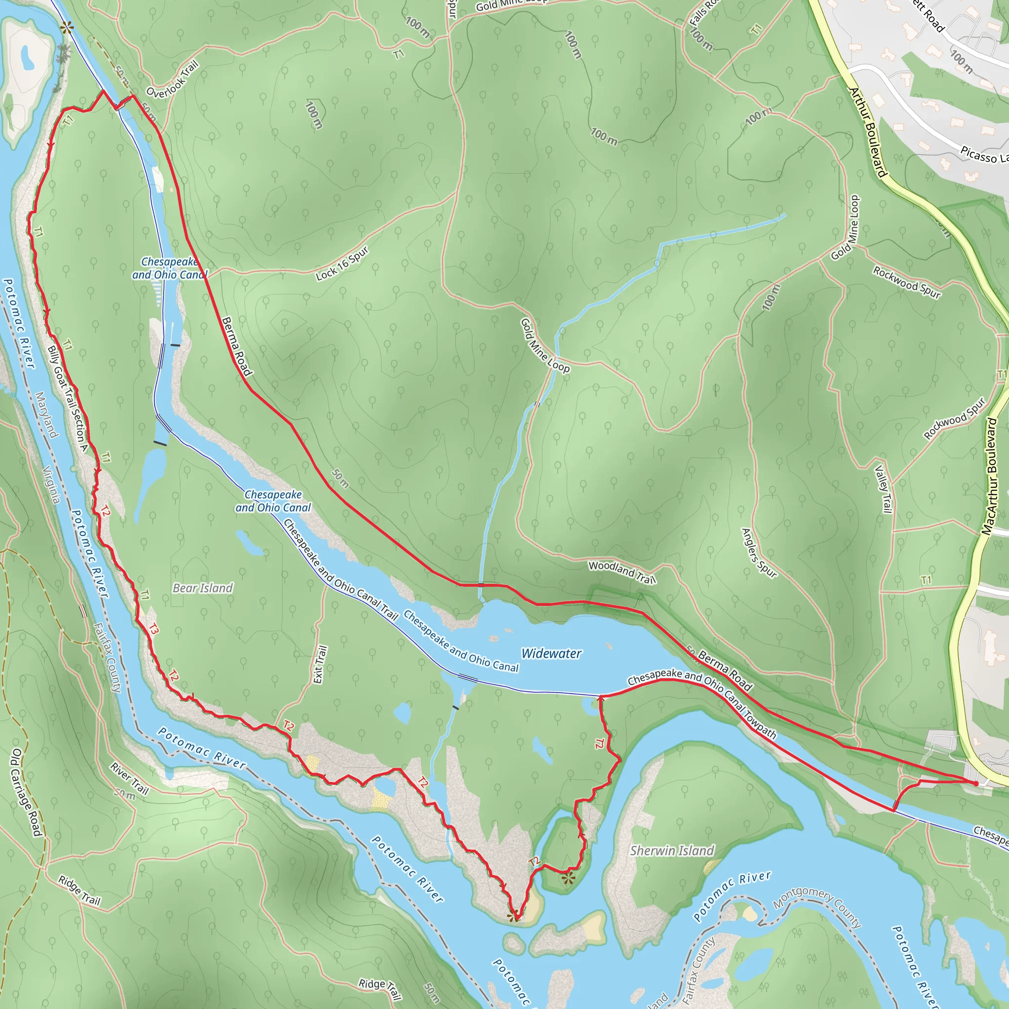 Widewater Loop mobile static map