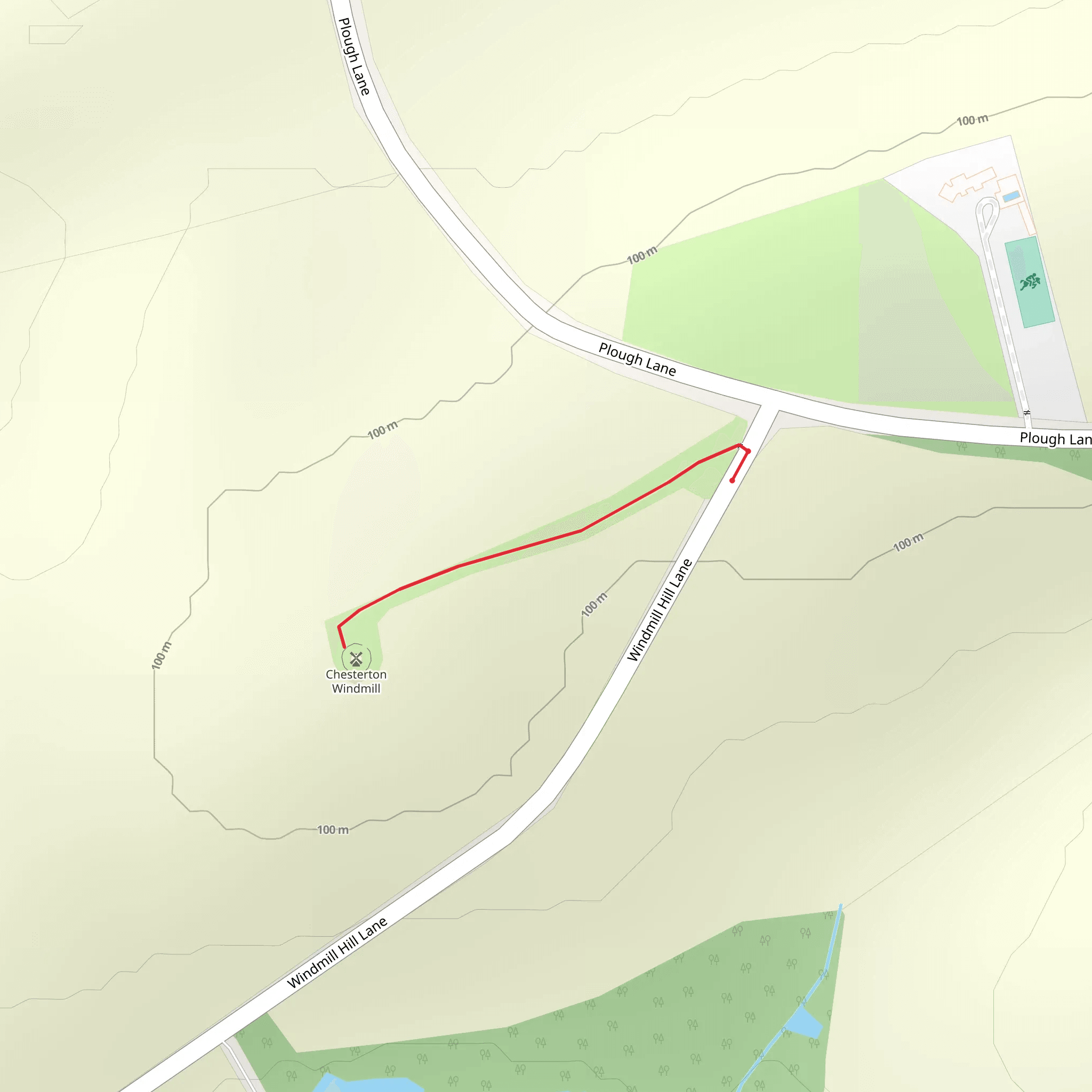 Chesterton Windmill Walk mobile static map