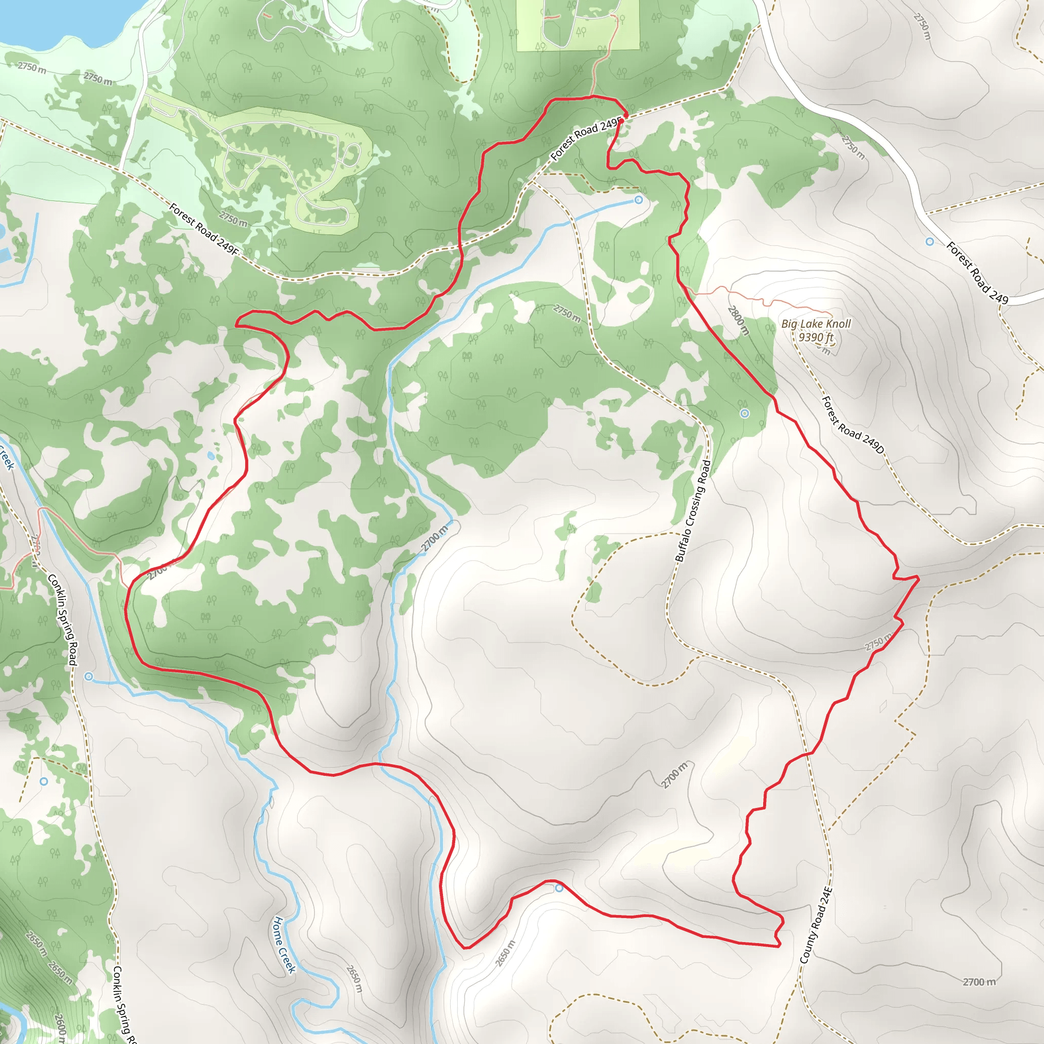 Indian Springs Loop Trail mobile static map