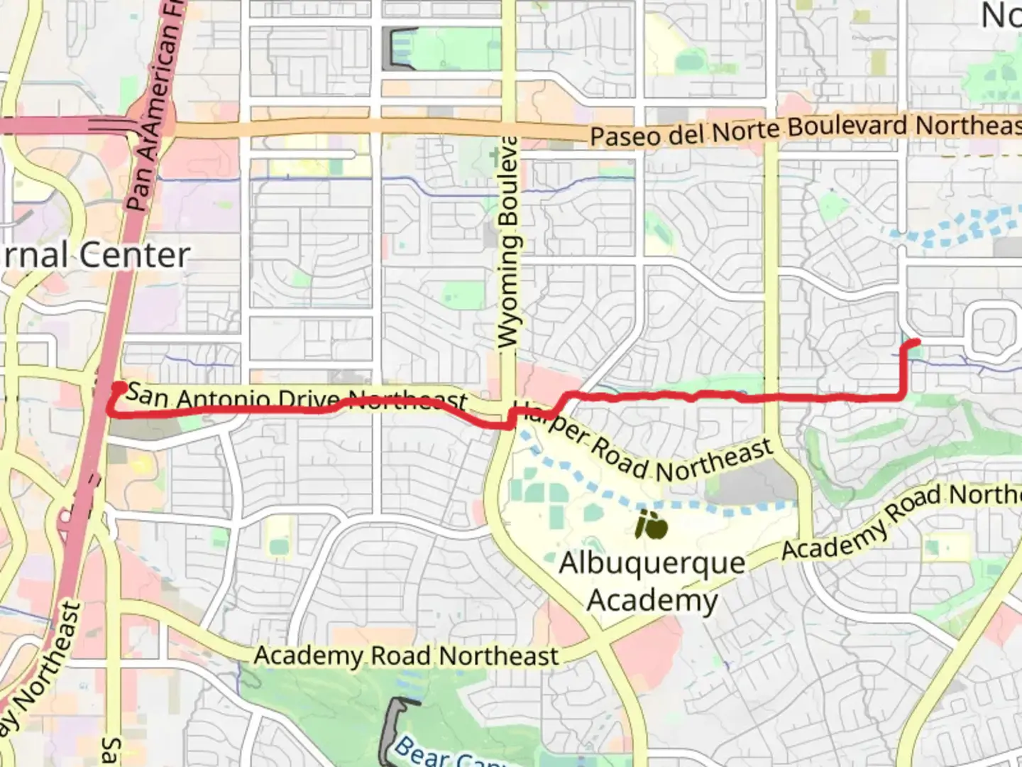 An image depicting the trail South Pino Arroyo and Raman Trail and its surrounding area.