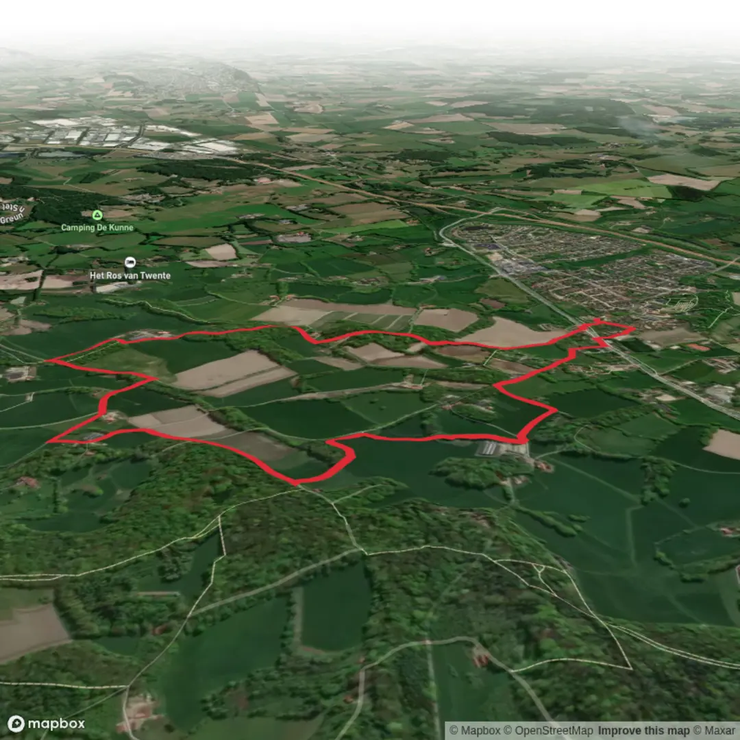An image depicting the trail Peulkespad and Beankepad Loop and its surrounding area.