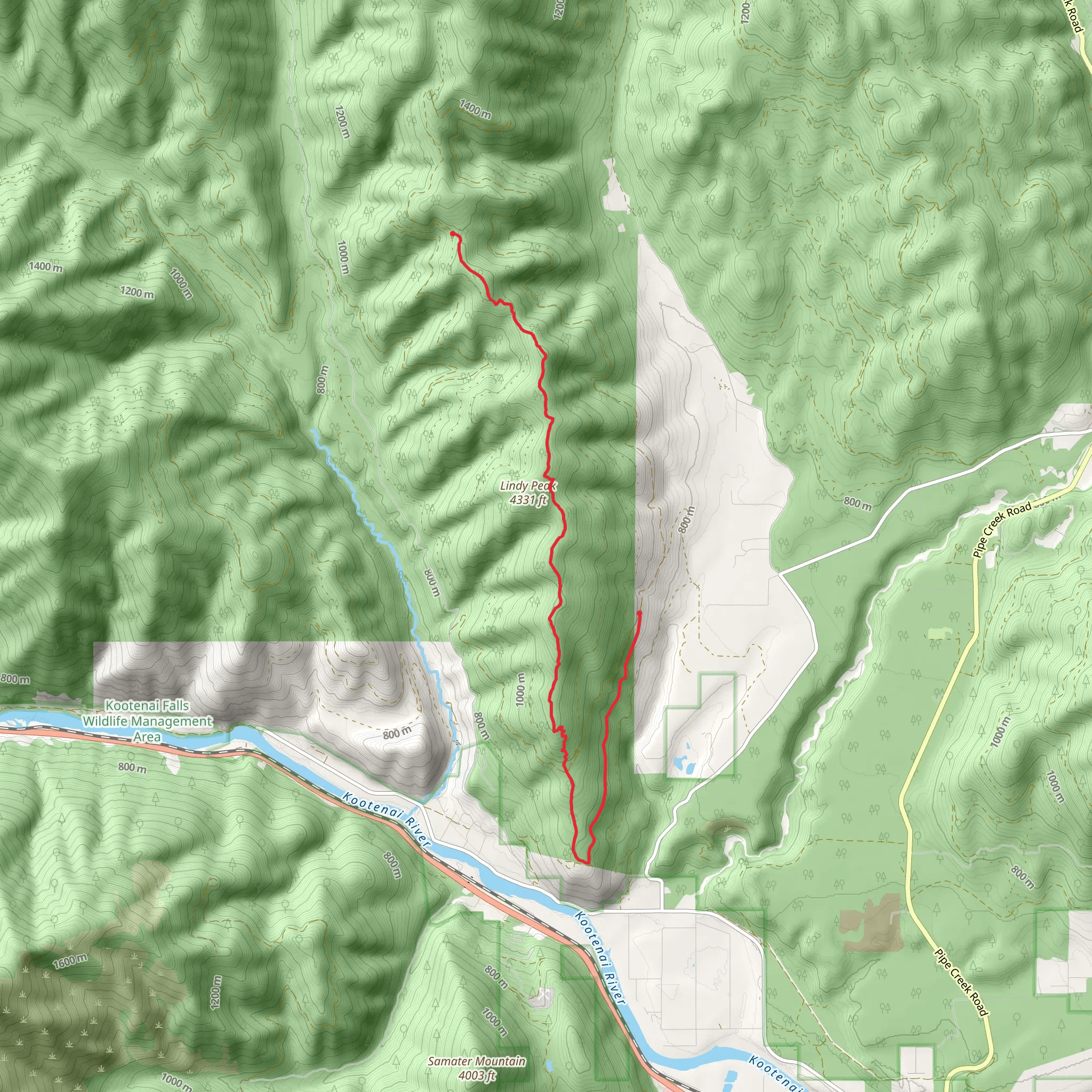 Bobtail Ridge Trail mobile static map