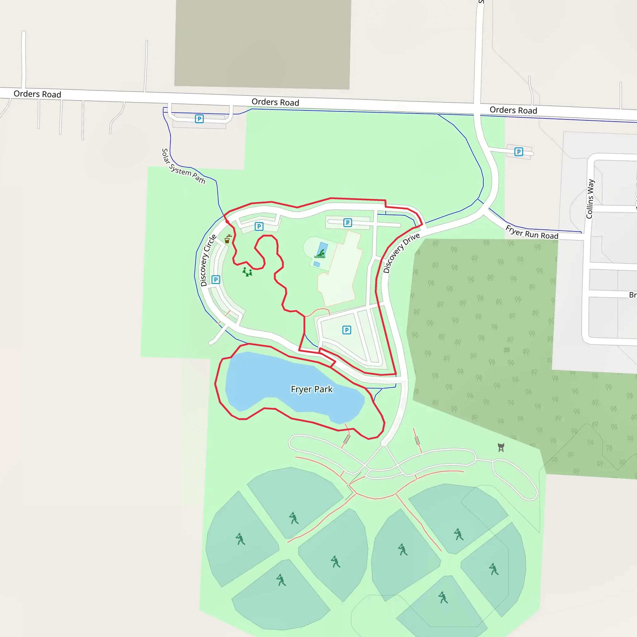 Fryer Park Loop mobile static map