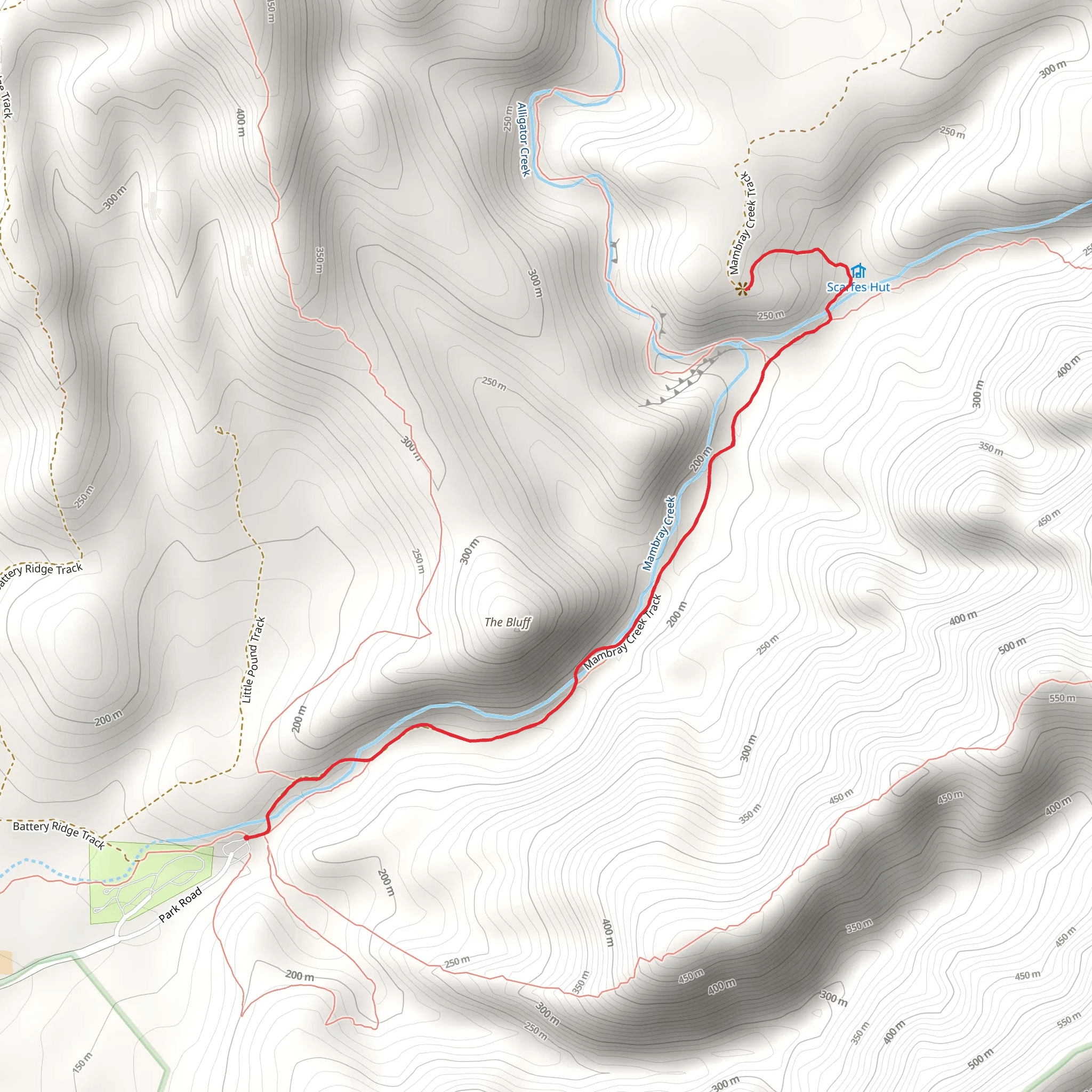 Sugar Gum Lookout Hike mobile static map