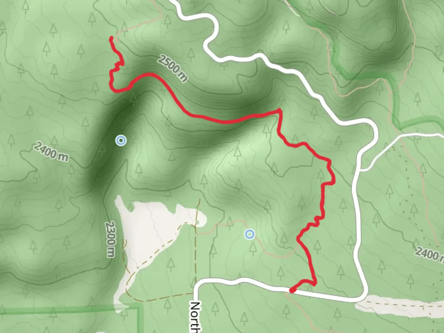 An image depicting the trail Leroux Spring - Arizona Trail and its surrounding area.