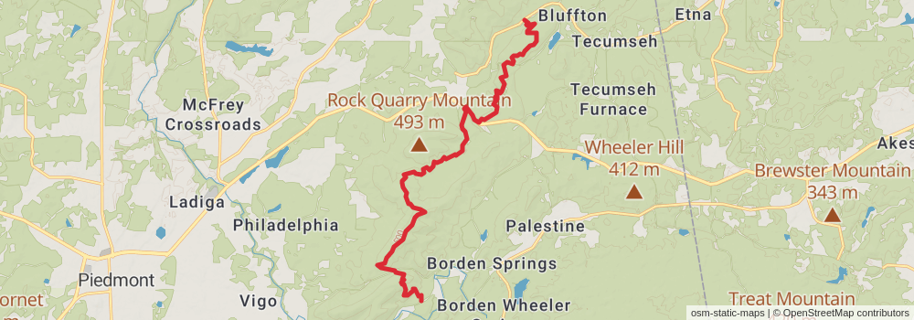 American Perimeter Trail - The South Primary stage 82 Map