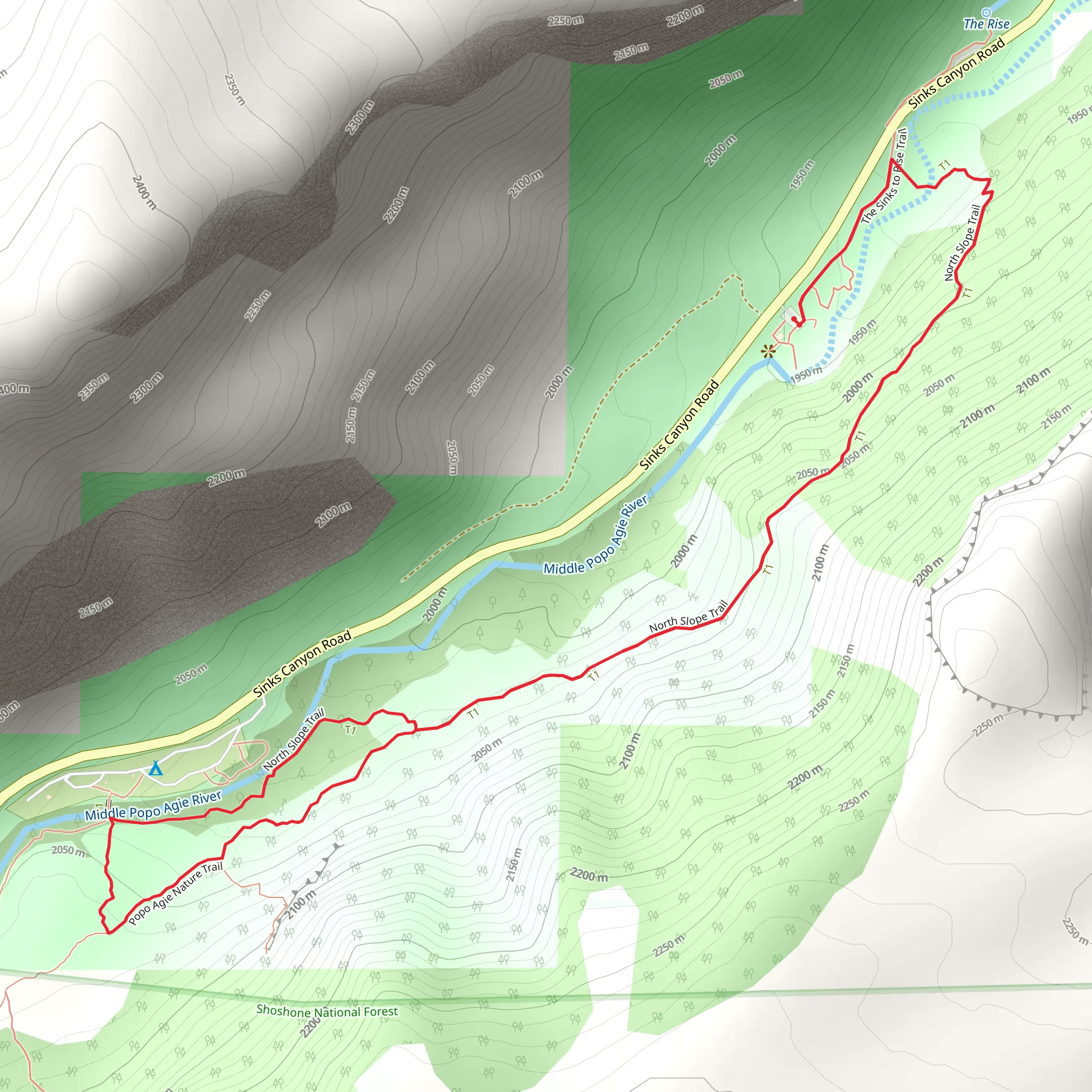 North Slope Loop Trail mobile static map