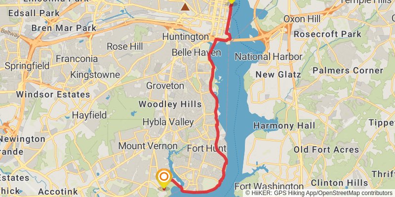 Mount Vernon Trail stage 2 Map