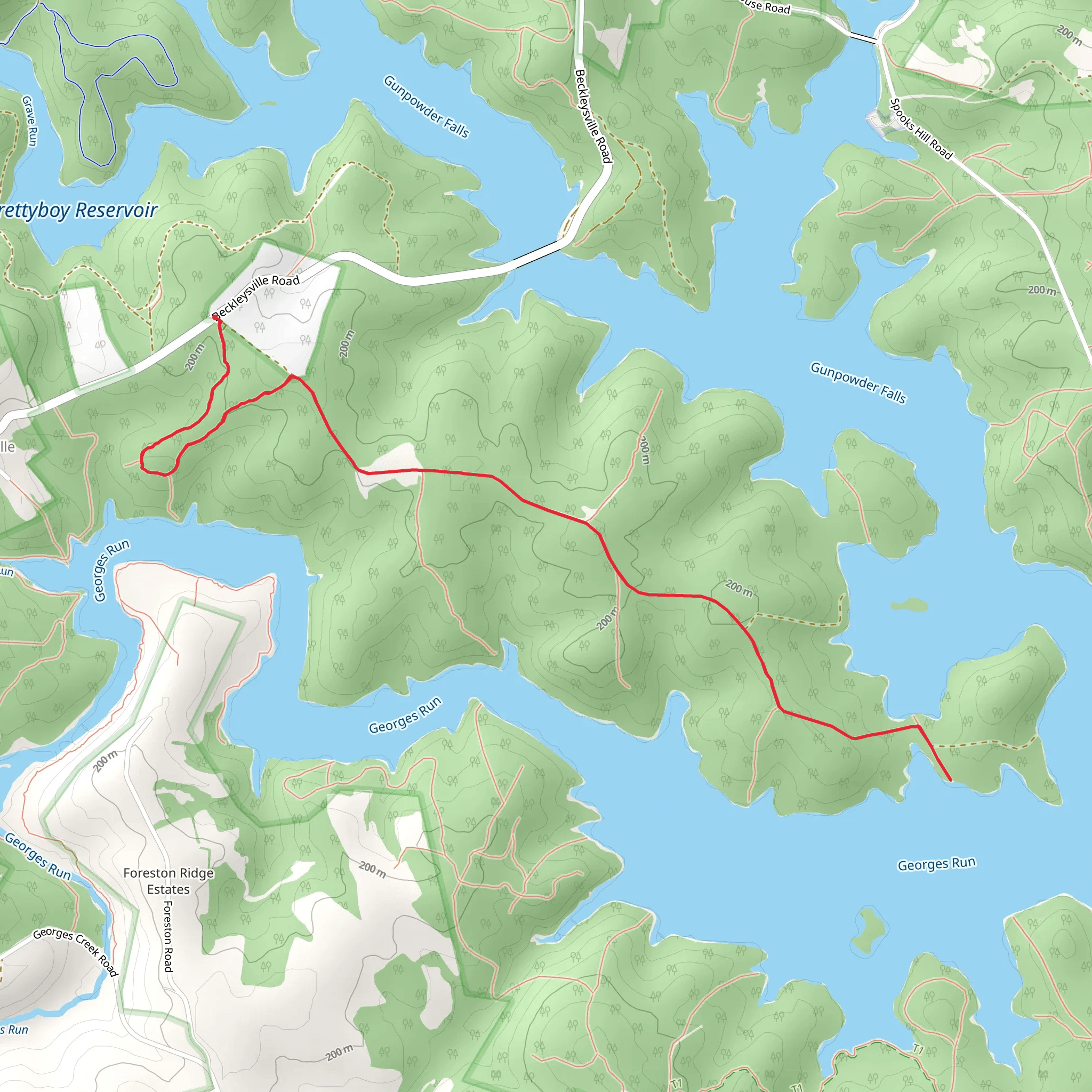 Prettyboy Reservoir from Beckleysville Road mobile static map