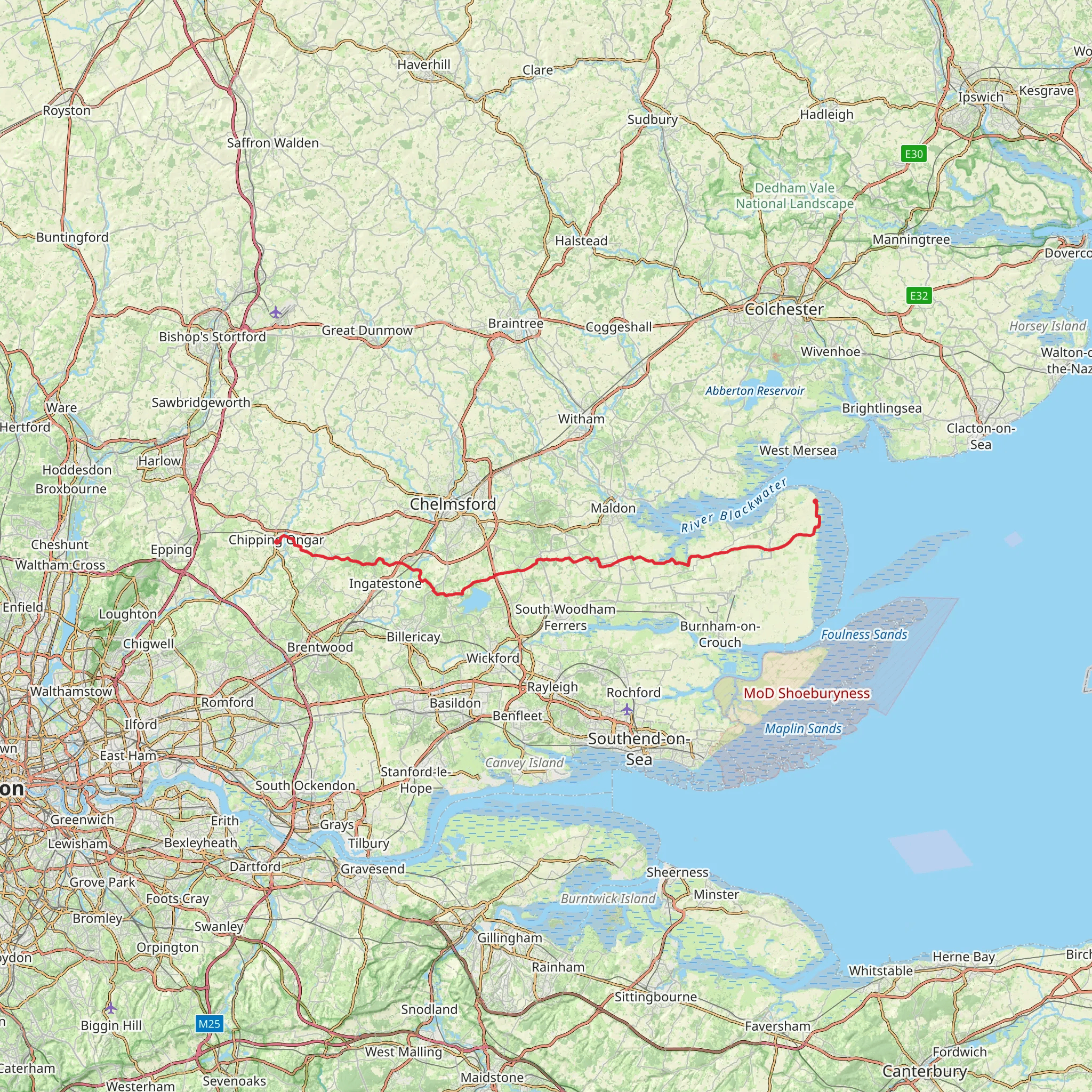 St Peter's Way mobile static map