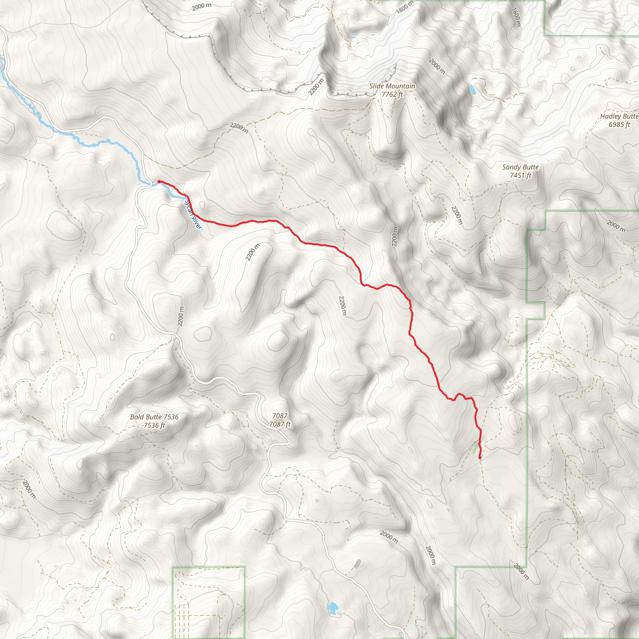 Hanan Trail mobile static map