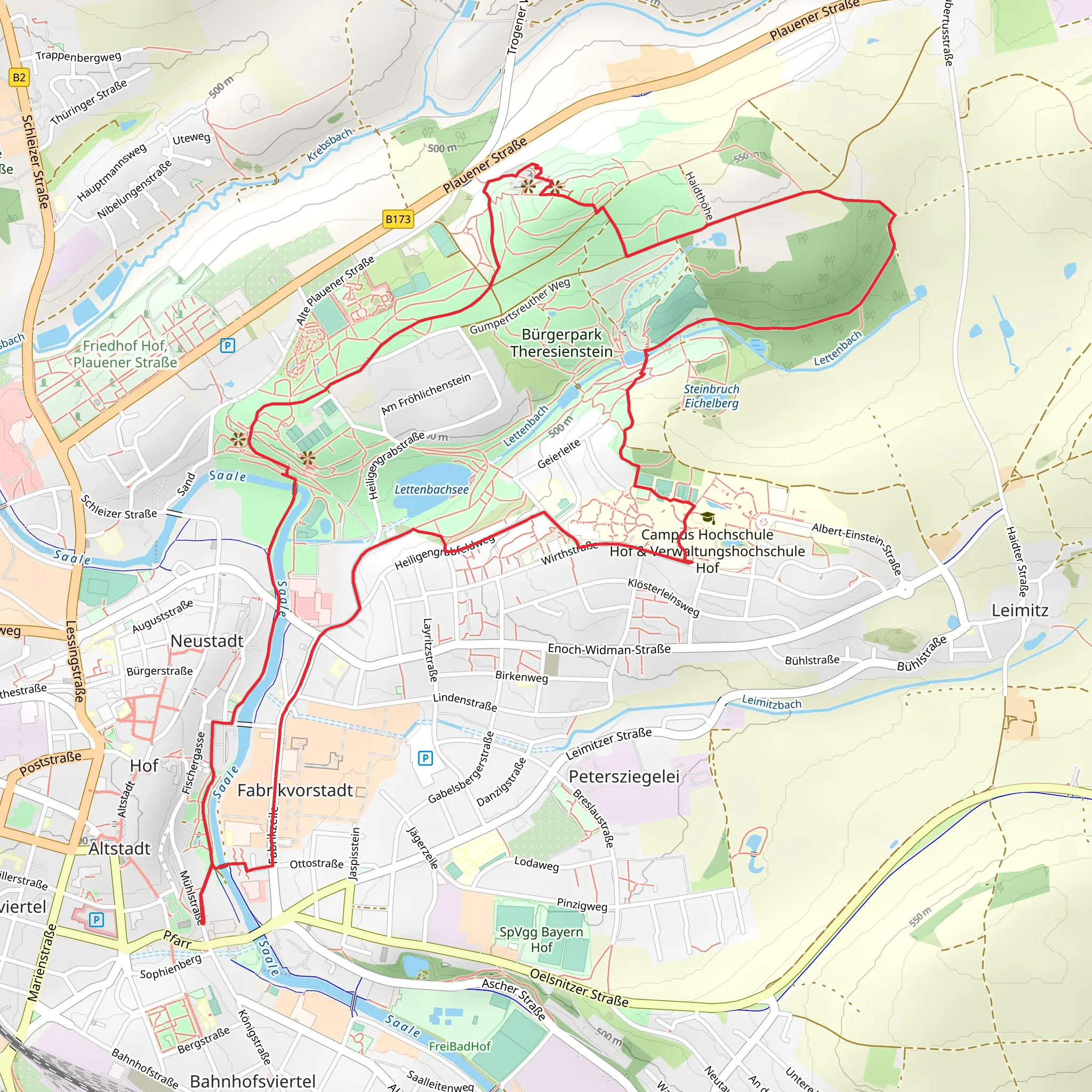 Theresienstein and Eichelberg Loop mobile static map