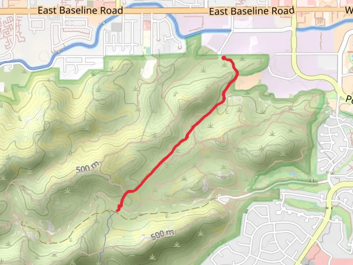 An image depicting the trail Beverly Canyon Trail and its surrounding area.