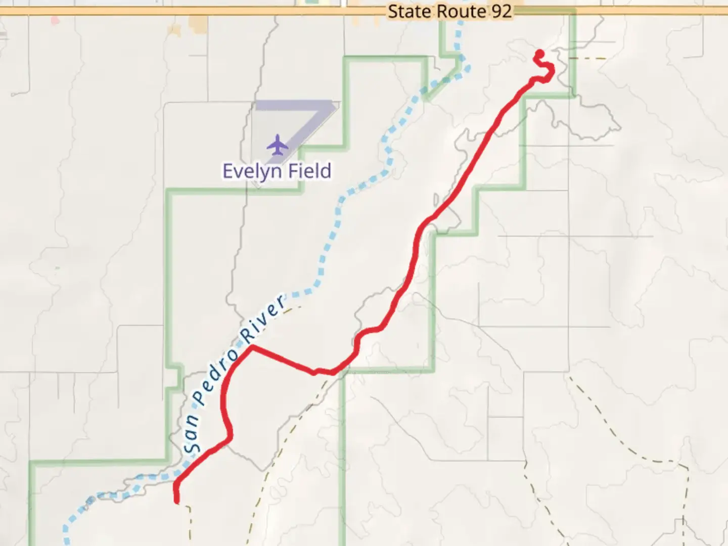 An image depicting the trail San Pedro River and its surrounding area.