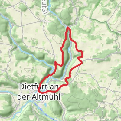 Breitenbrunn and Dietfurt an der Altmuhl Loop mobile static map