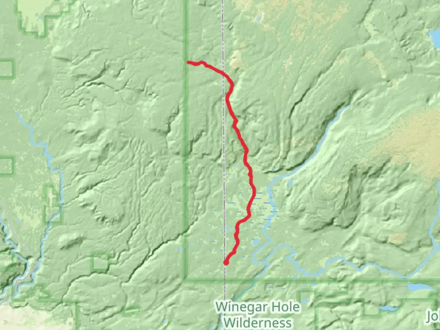 An image depicting the trail Boundary Creek Trail and its surrounding area.