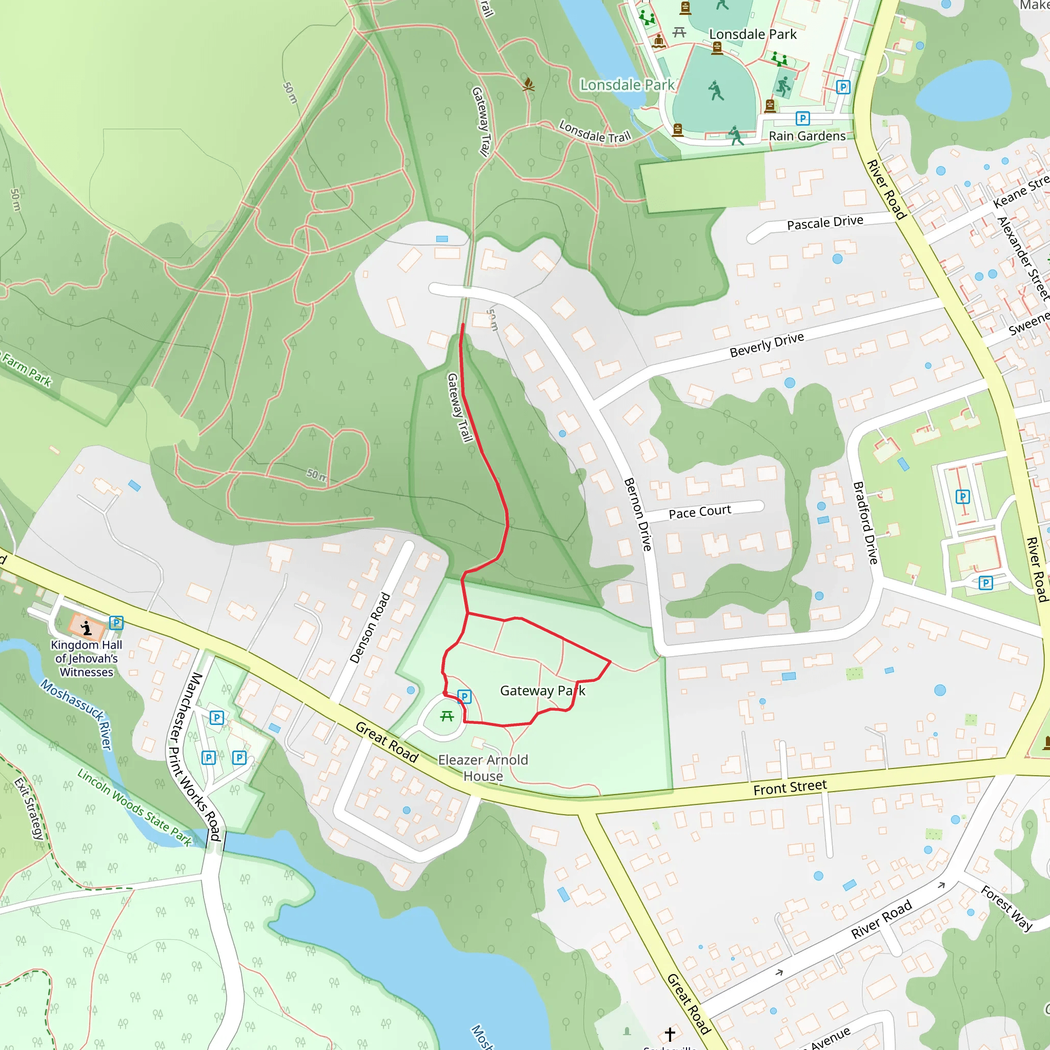 Gateway Park Loop mobile static map