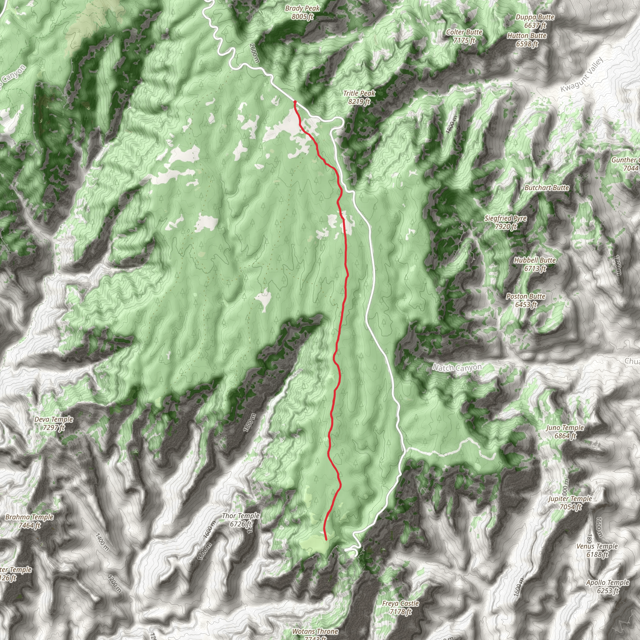 Walhalla Glades Trail mobile static map