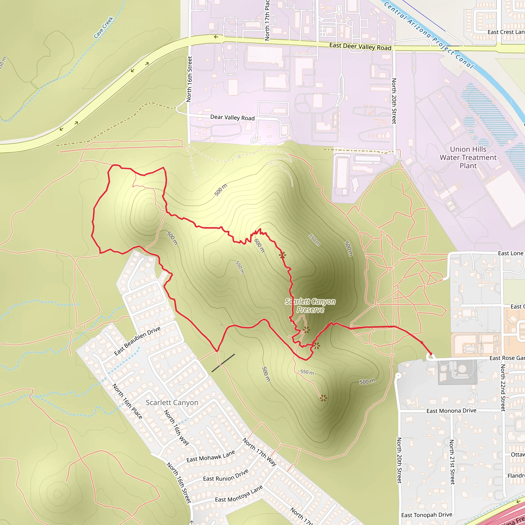 Scarlett Canyon Preserve Loop mobile static map