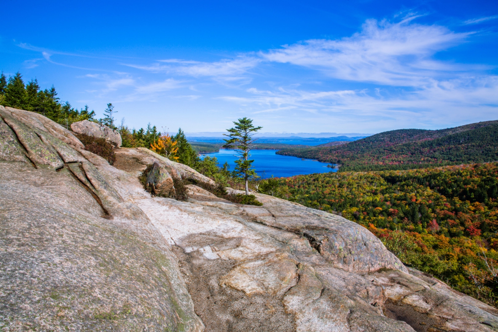 An image depicting the trail Cadillac West Face Trail and its surrounding area.