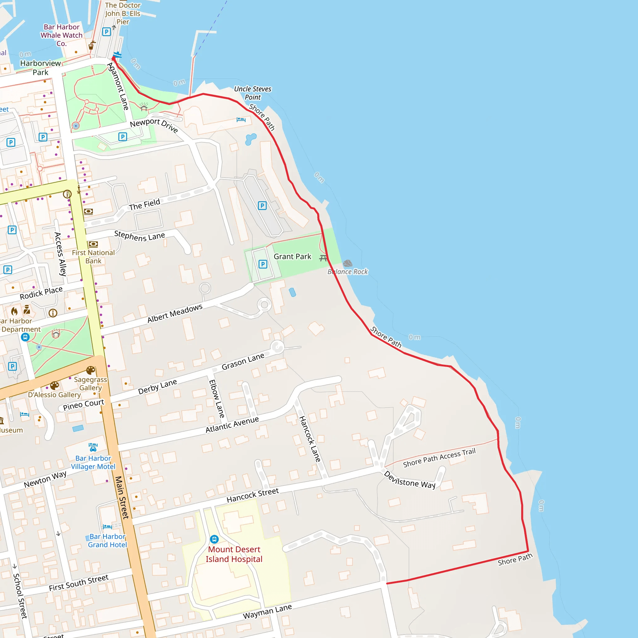 Shore Path mobile static map