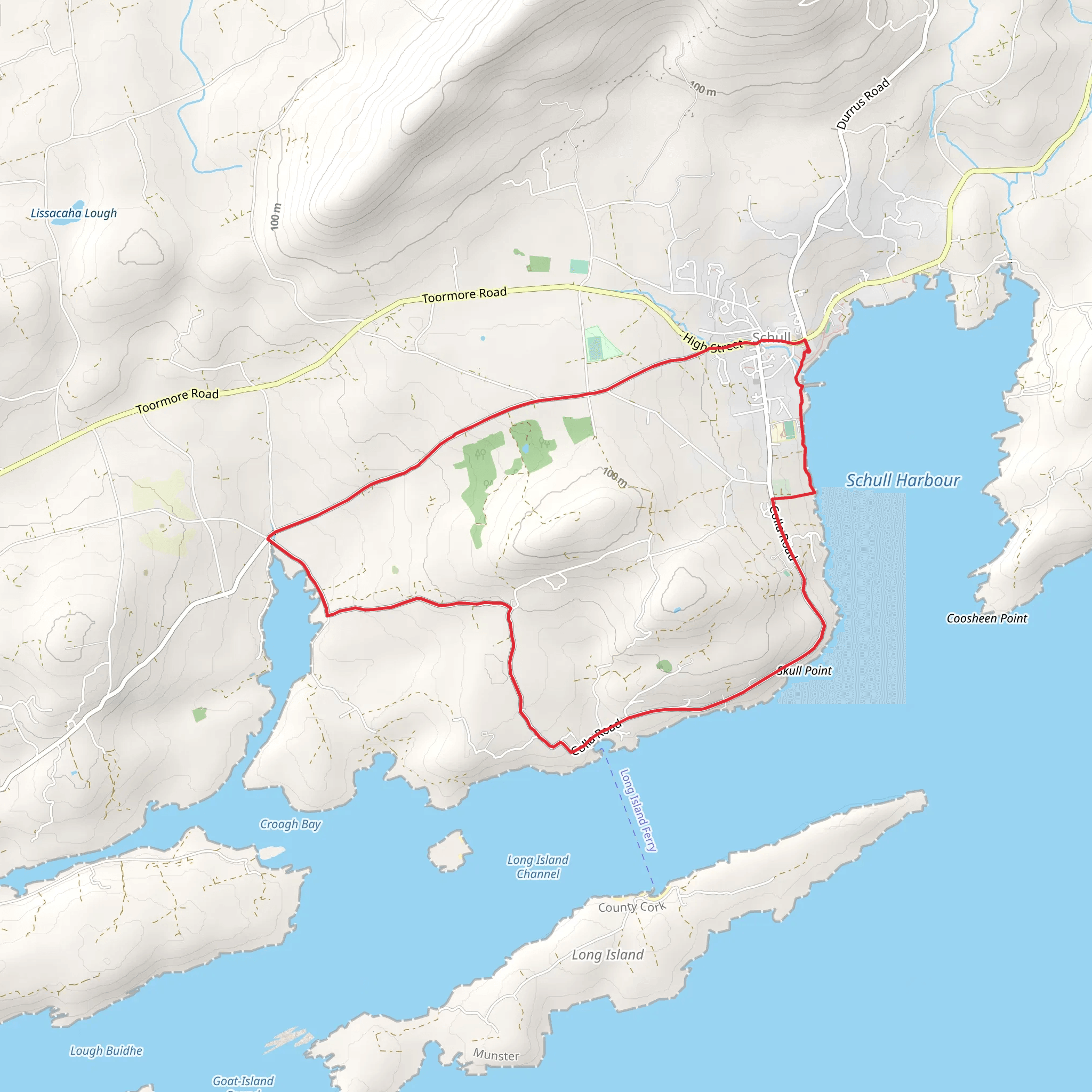 Fastnet Trails - Gubbeen Loop mobile static map