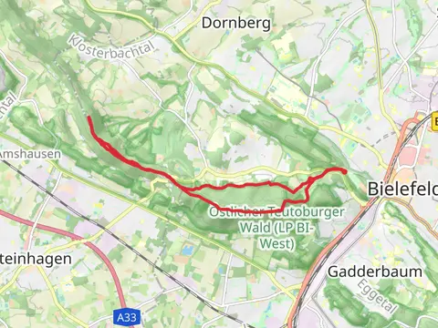 Stauweiher, Unterer-Oberer Teich, Hunenburg, Palsterkamper Berg and Bußberg Loop