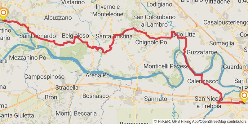 Via Francigena - Italy stage 4 Map