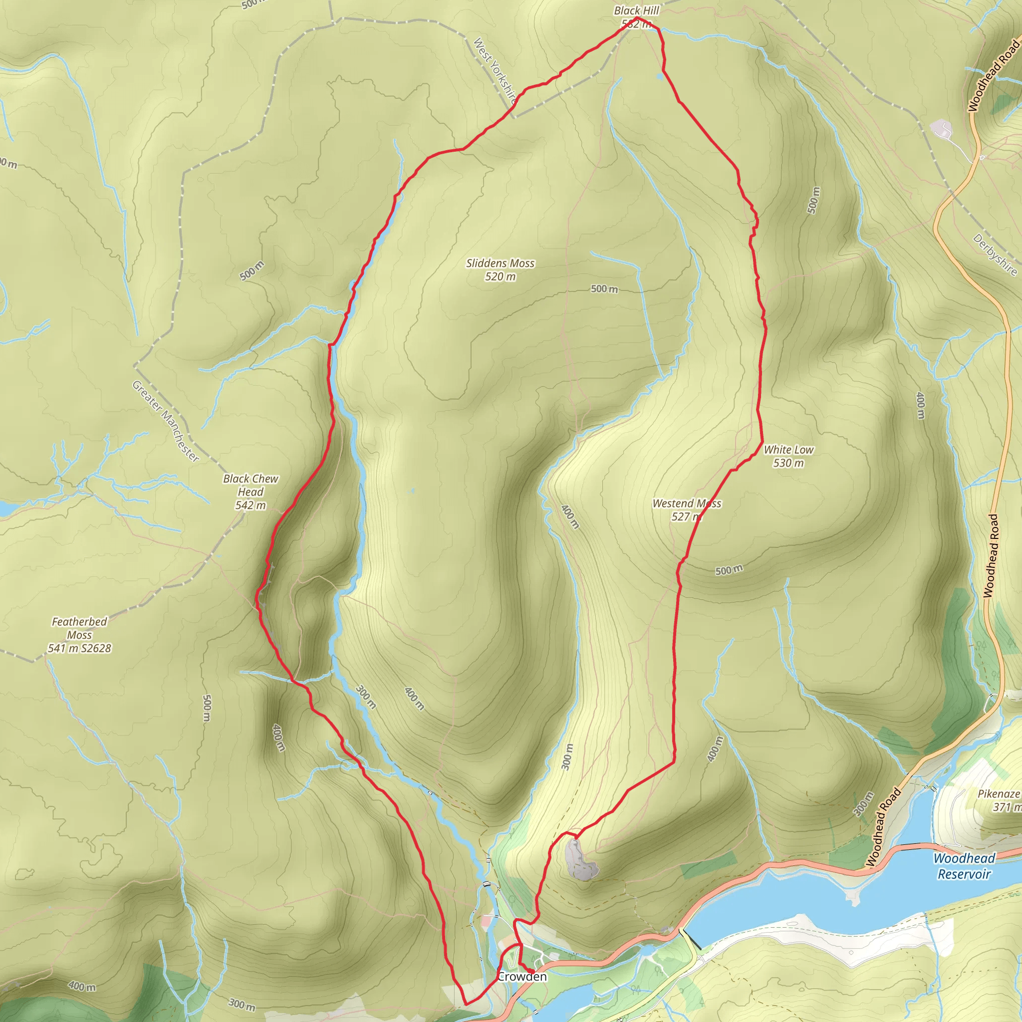 Crowden Loop mobile static map