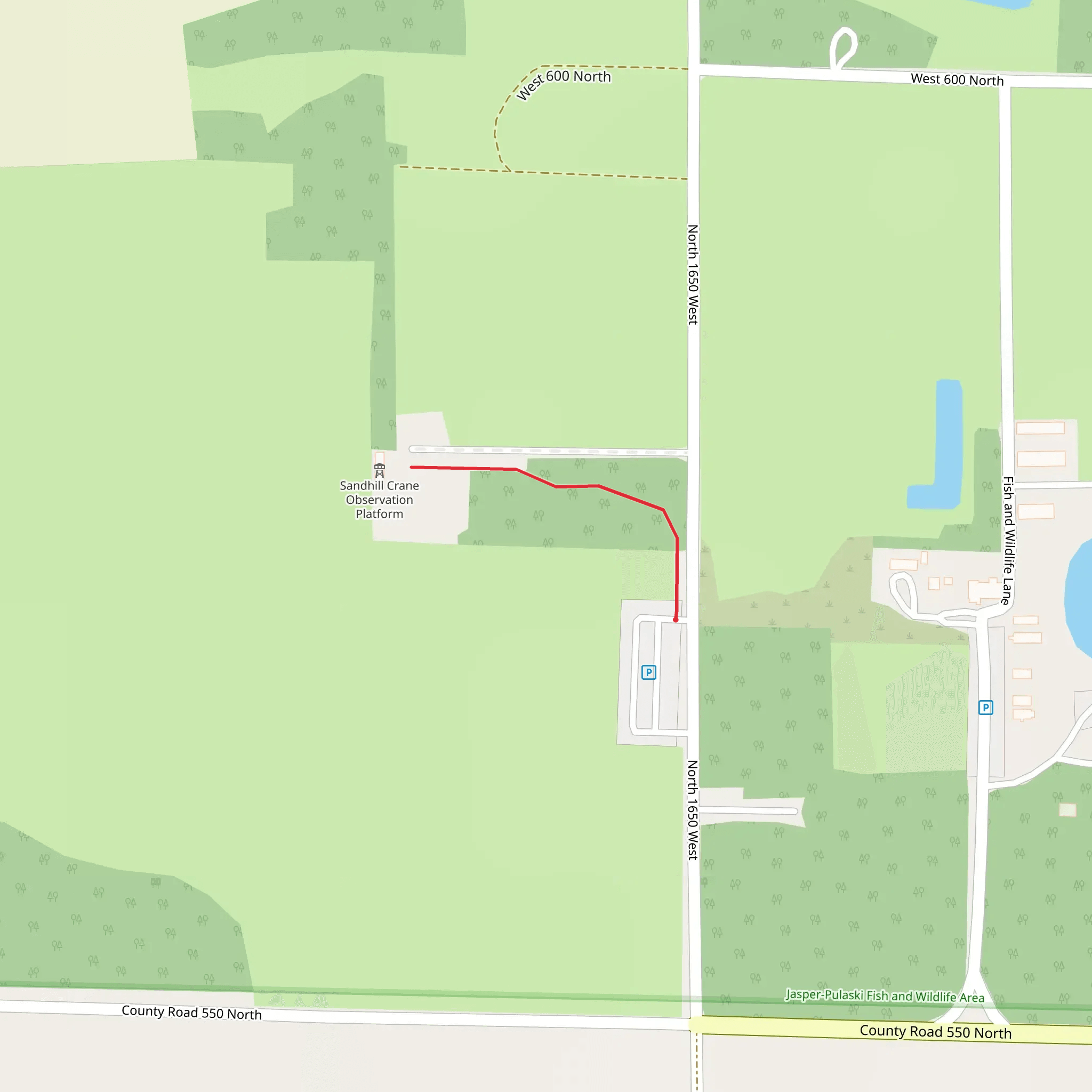 North 1650 West mobile static map