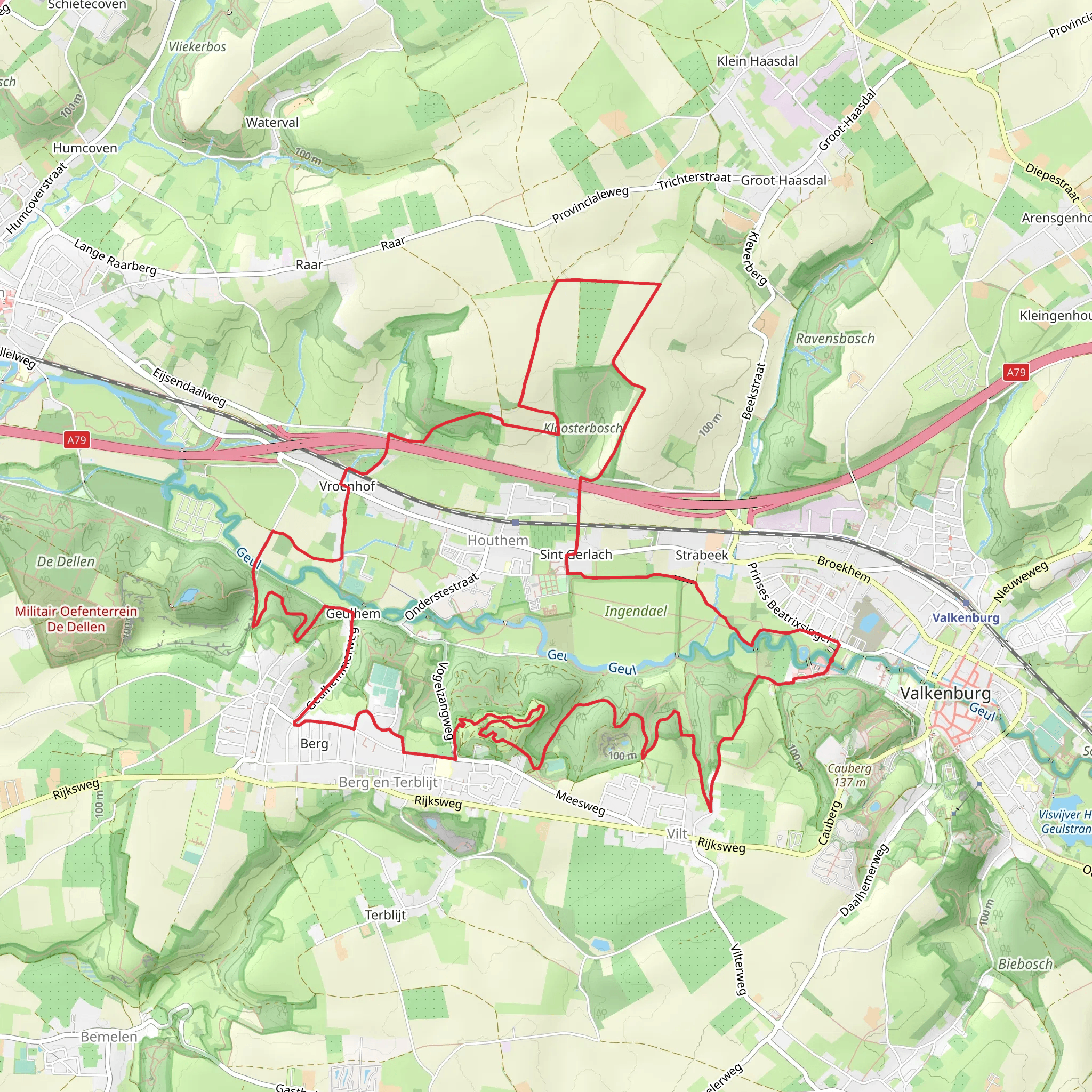 Valkenburg, Meerssen and Krijtlandpad Loop mobile static map