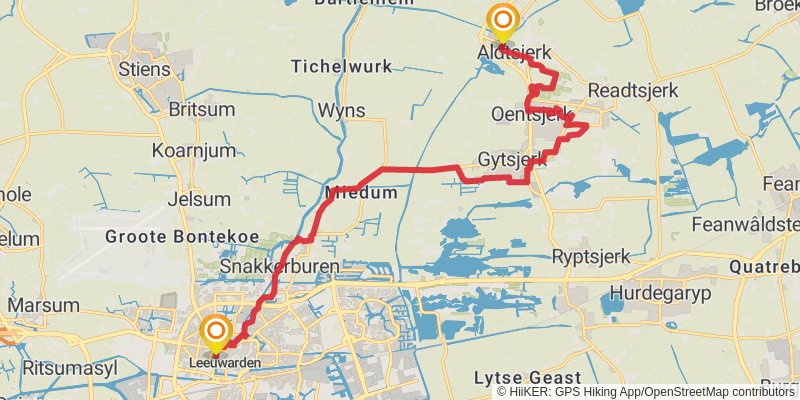 Elfstedenpad stage 13 Map