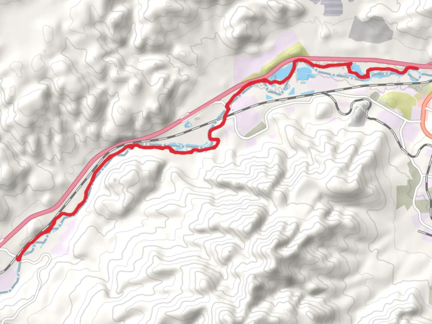 An image depicting the trail Walk along Truckee River - Mustang and its surrounding area.