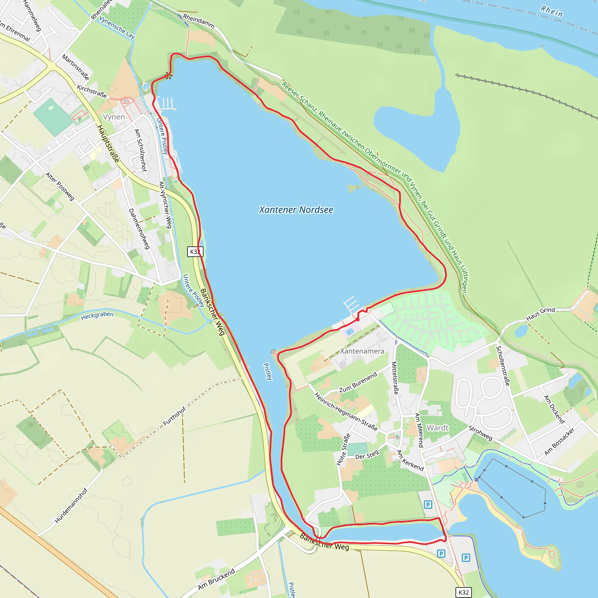 Xantener Nordsee Loop mobile static map