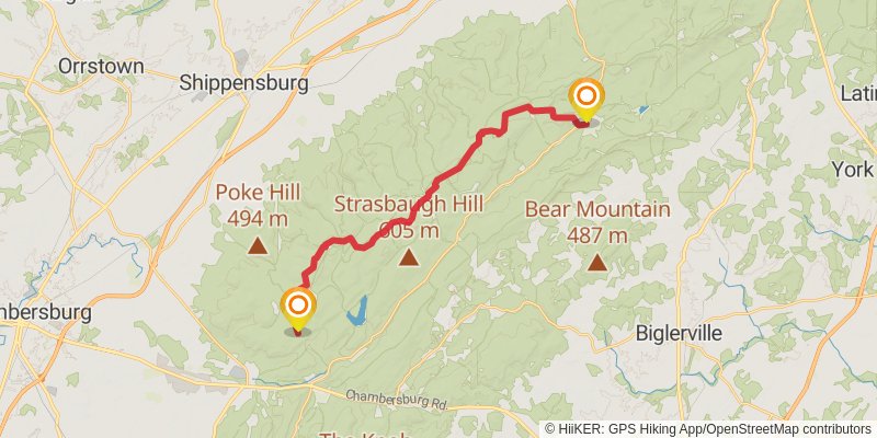 Appalachian Trail stage 111 Map