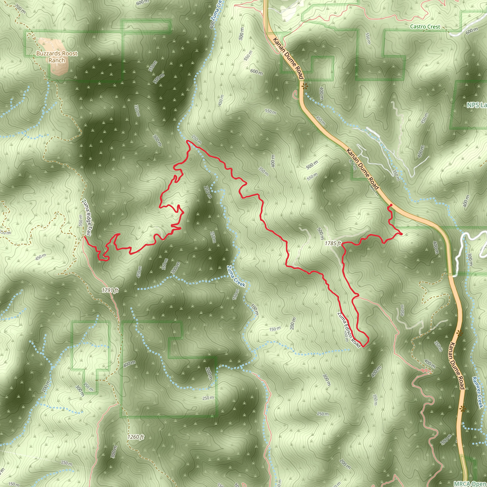 Zuma - Edison Fire Road Trail mobile static map