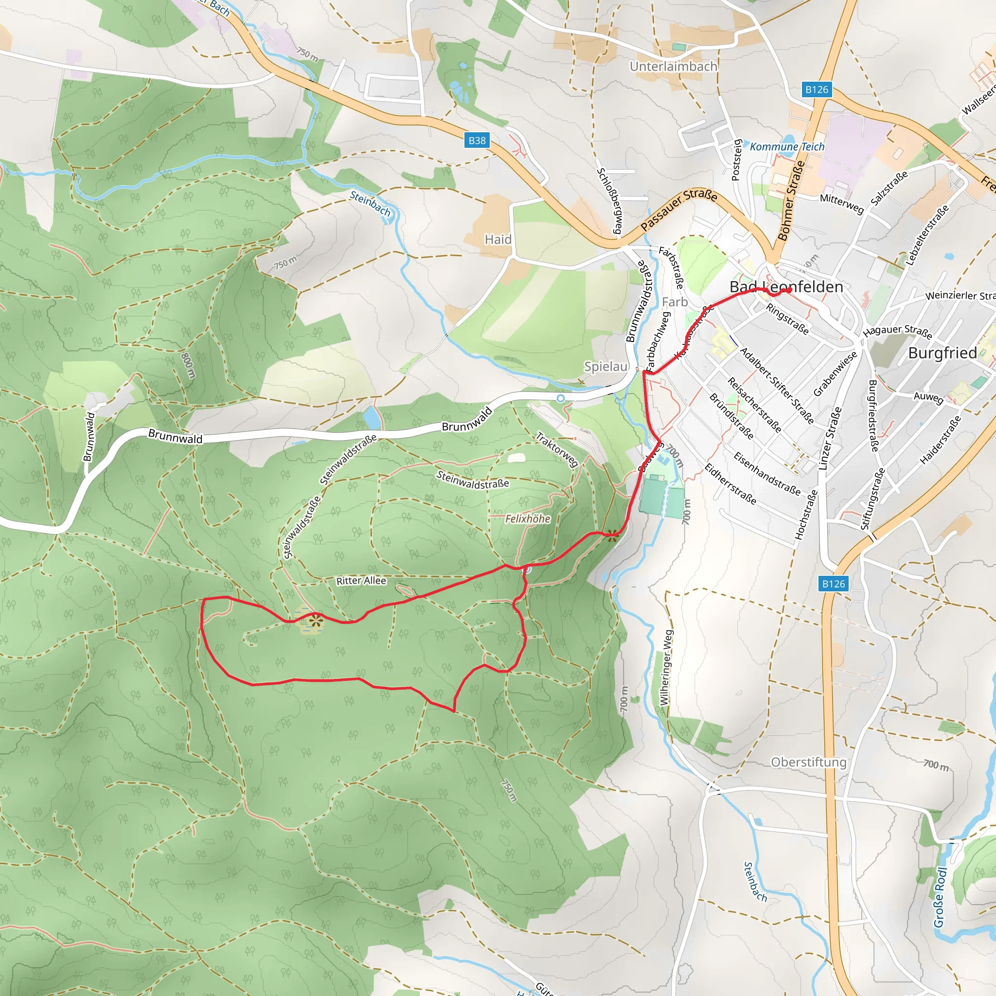 Moorwald Trail mobile static map