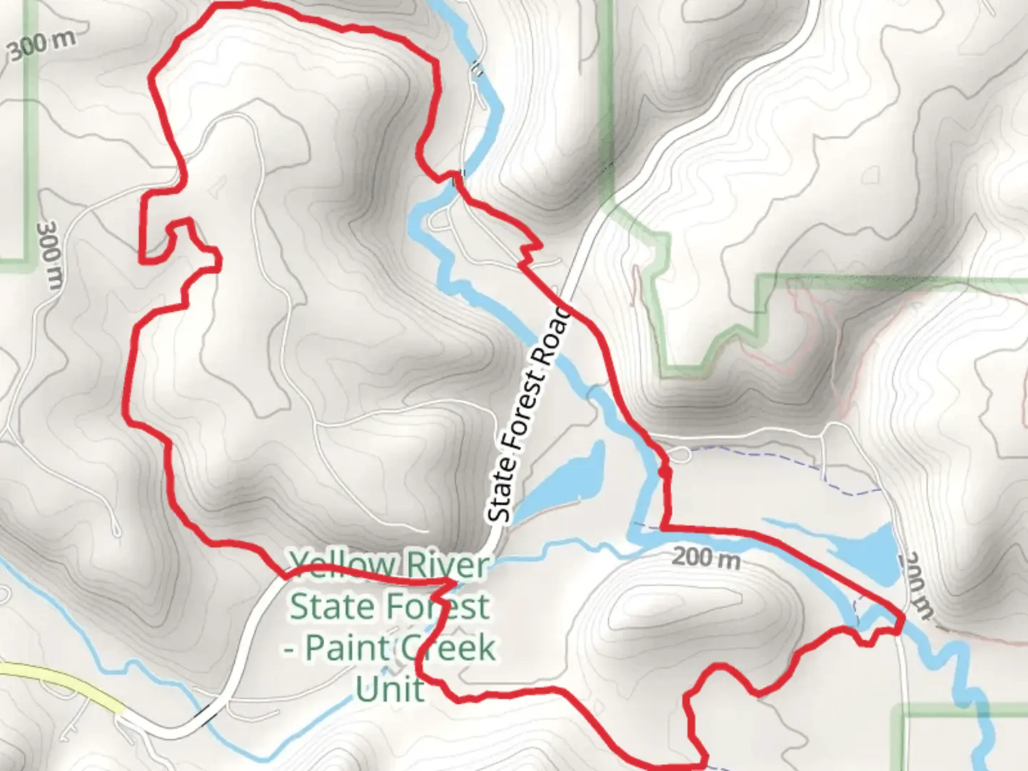 An image depicting the trail Paint Creek - Larkin Valley Loop Trail and its surrounding area.