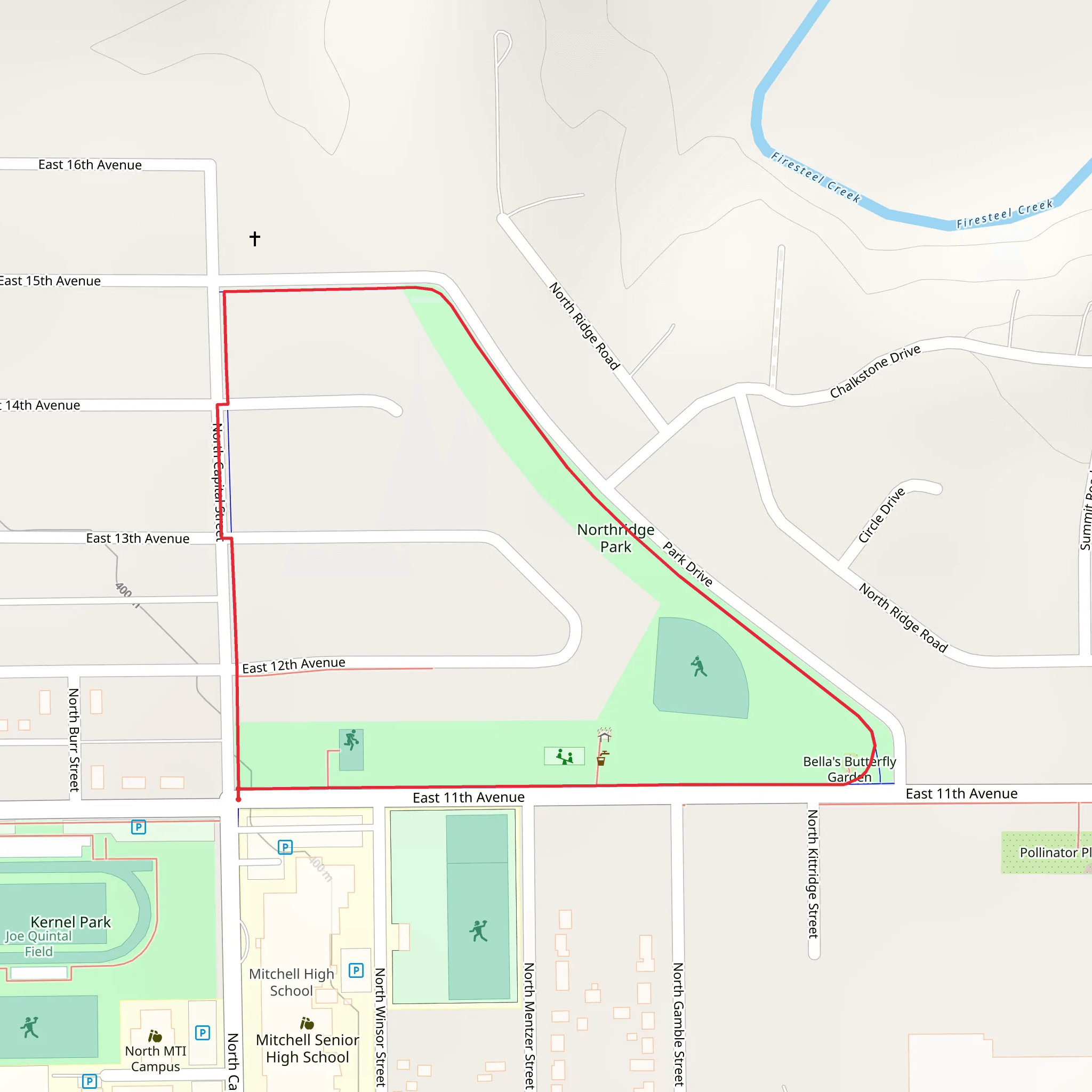 Northridge Park Loop mobile static map