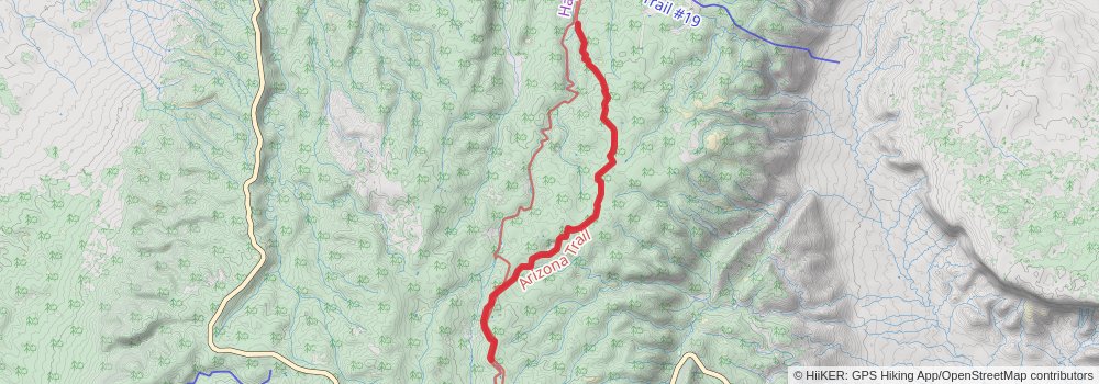 Arizona Trail stage 72 Map