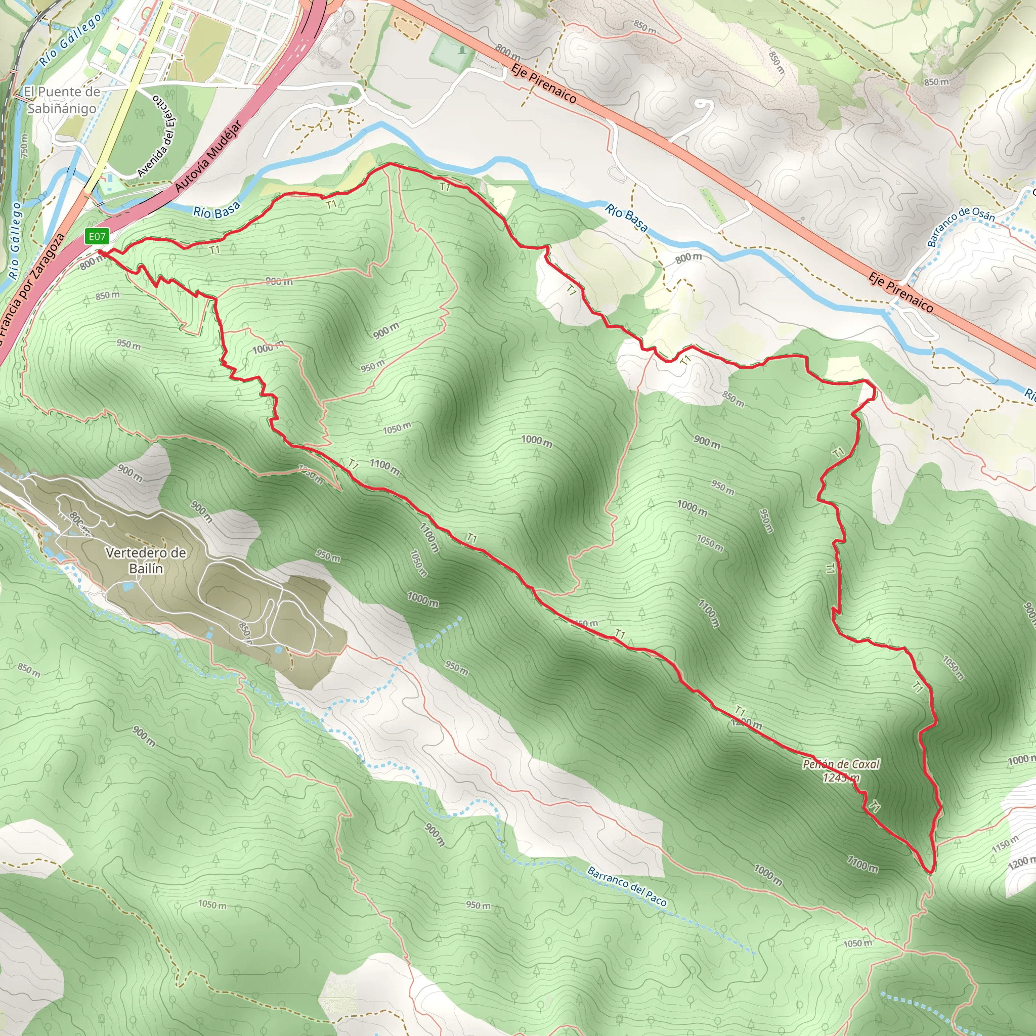 Route of the Sierra de San Pedro PR HU 161 mobile static map