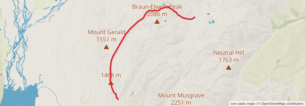 Te Araroa Trail stage 143 Map